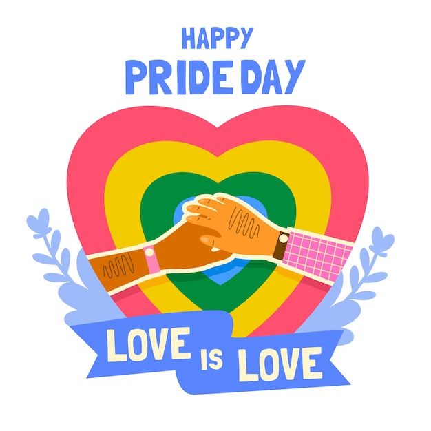 Free vector colorful pride day concept