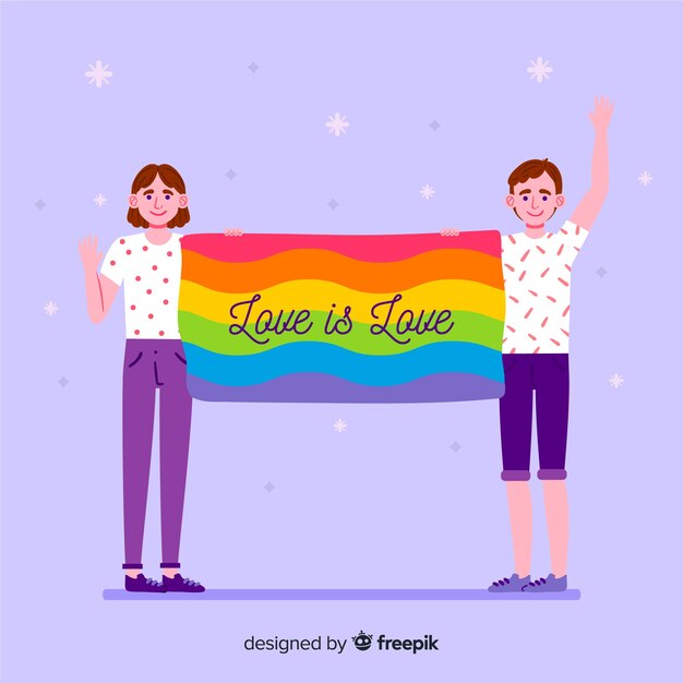 Free vector colorful pride day flag background