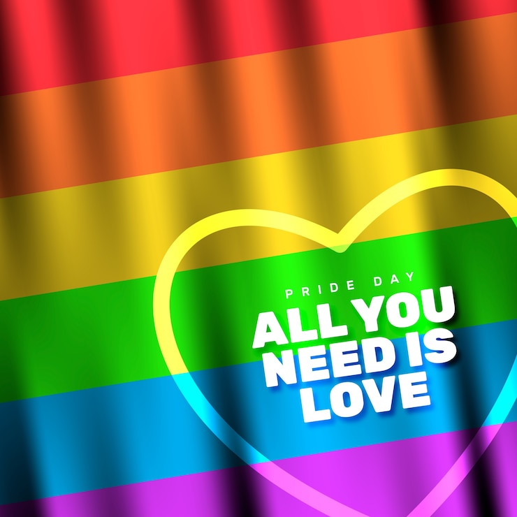 Free Vector colorful pride day flag concept