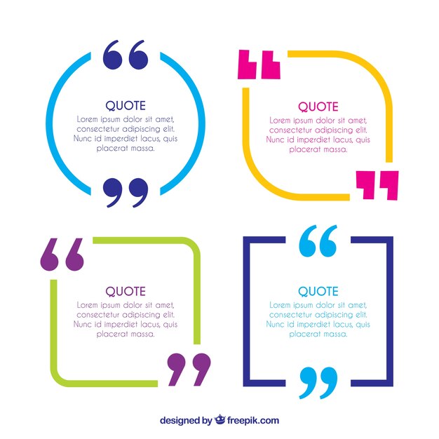 Download Free Colorful Quote Frames With Quotation Marks Free Vector Use our free logo maker to create a logo and build your brand. Put your logo on business cards, promotional products, or your website for brand visibility.