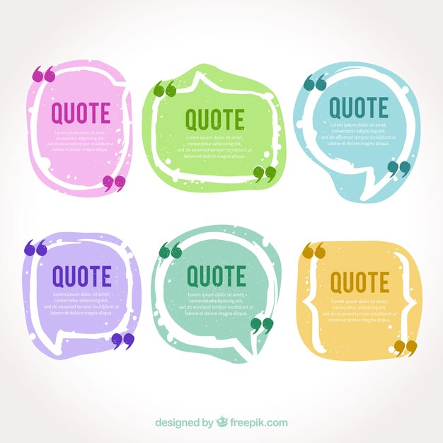 Colorful quote template