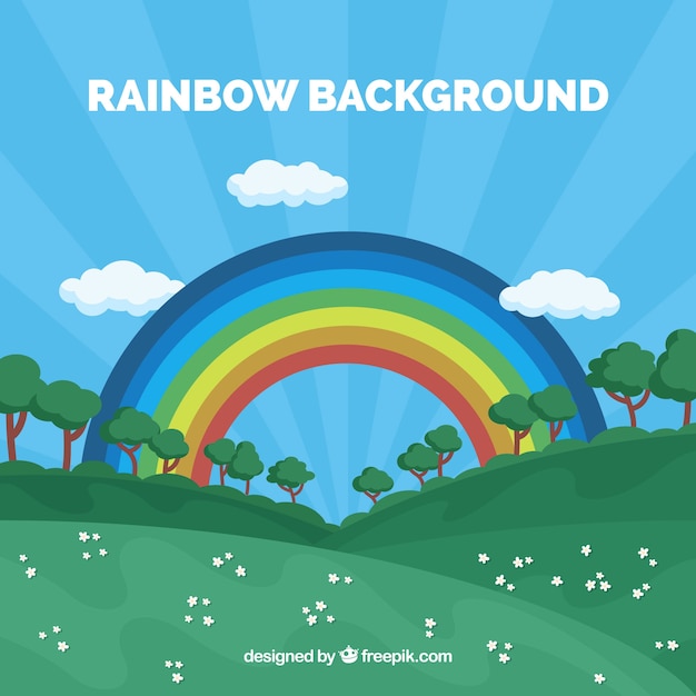 Free vector colorful rainbow background