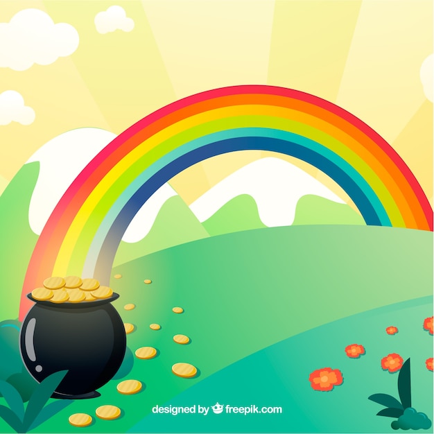 Free vector colorful rainbow background