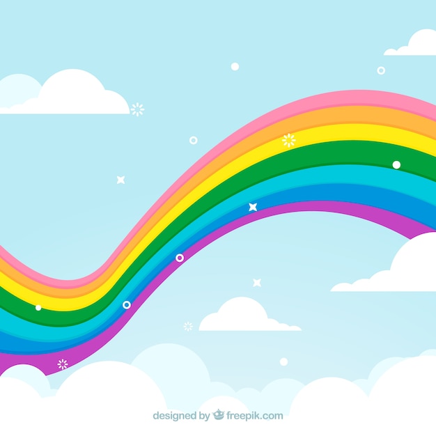 Бесплатное векторное изображение Красочный фон радуги