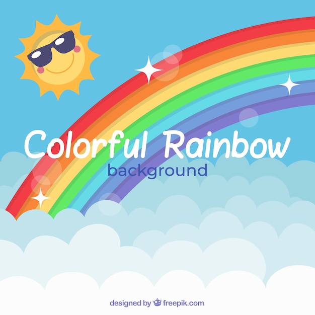 Colorful rainbow background