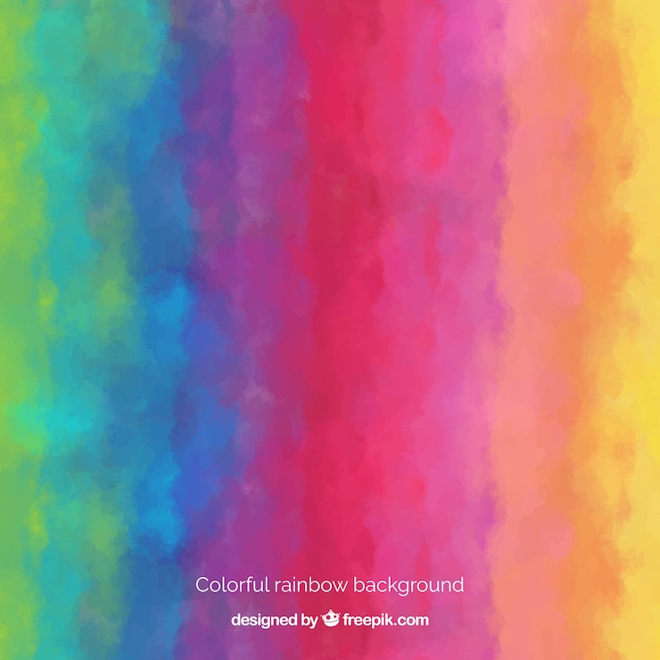 ฟรี Vector colorful rainbow background