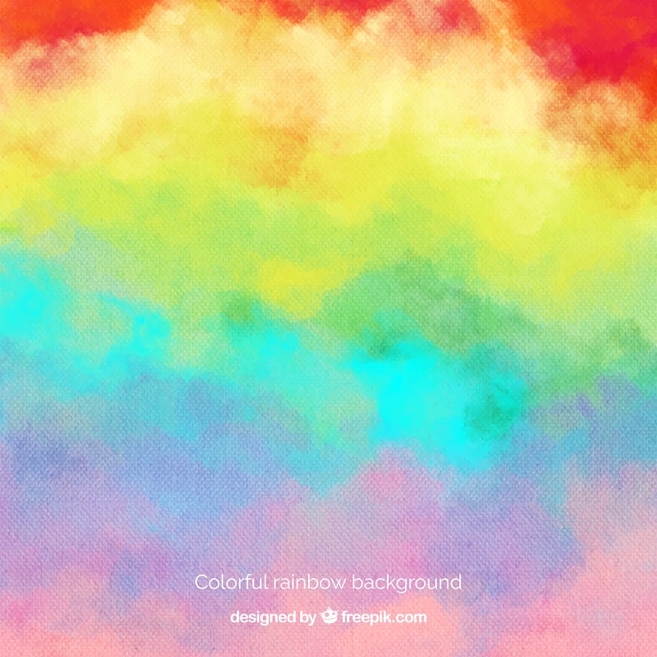 ฟรี Vector colorful rainbow background