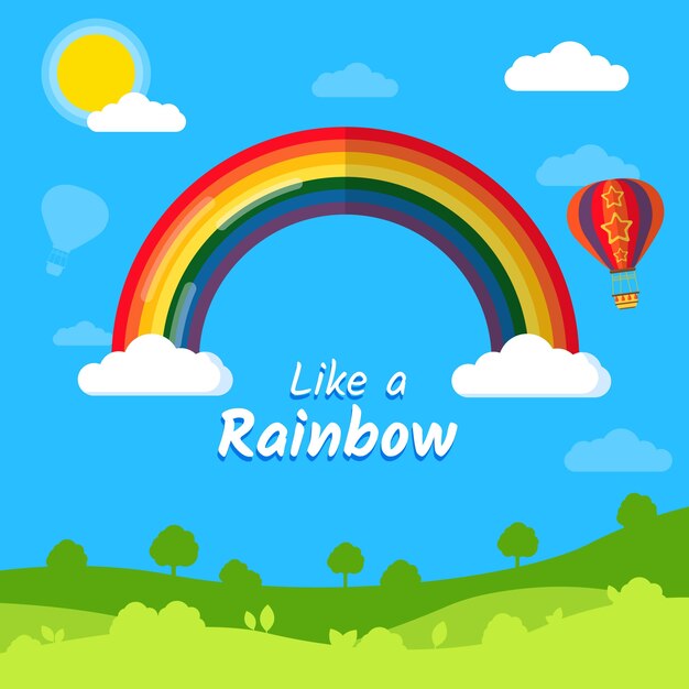 Colorful rainbow background