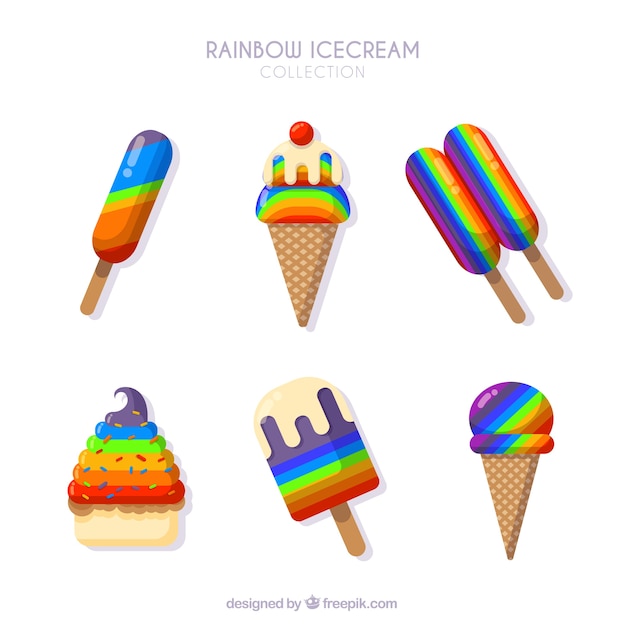 Colorful rainbow set