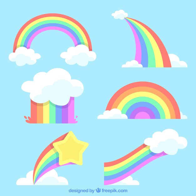 Colorful rainbow set 
