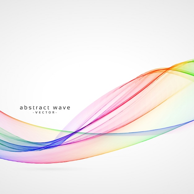 Free vector colorful rainbow wave background