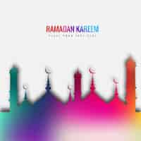 Free vector colorful ramadan background