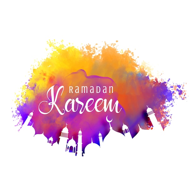 Colorful ramadan kareem design
