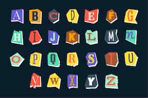 Free vector colorful ransom note letter