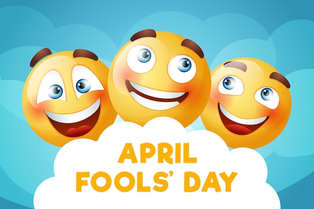 Free vector colorful realistic april fools' day illustration