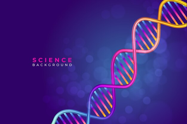 Colorful realistic background with dna