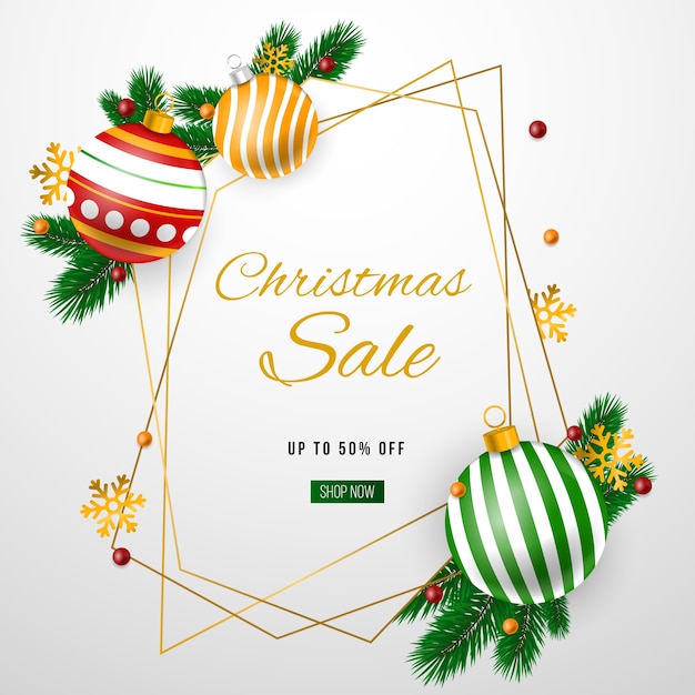 Colorful realistic christmas sale