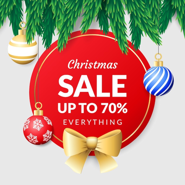 Colorful realistic christmas sale