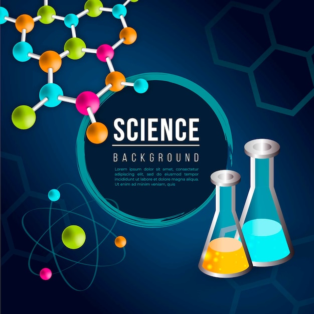 Free vector colorful realistic design science background