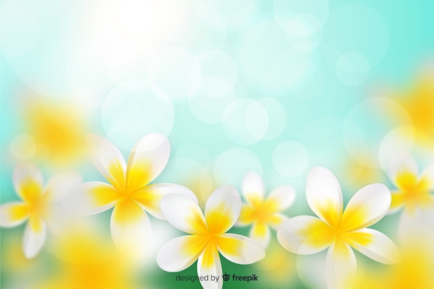 Colorful realistic flowers background