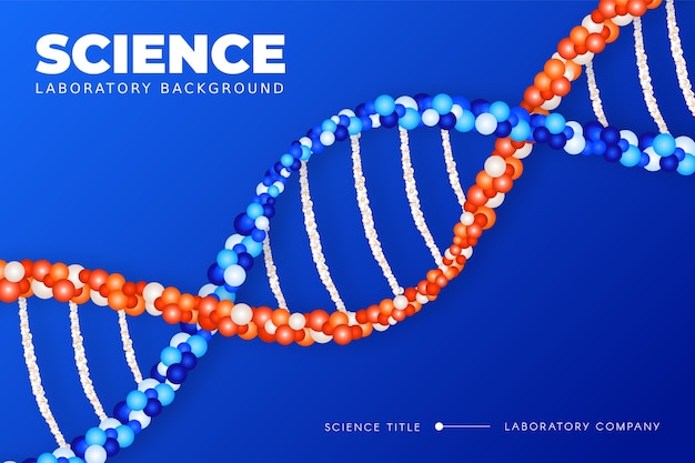 Colorful realistic science background with dna