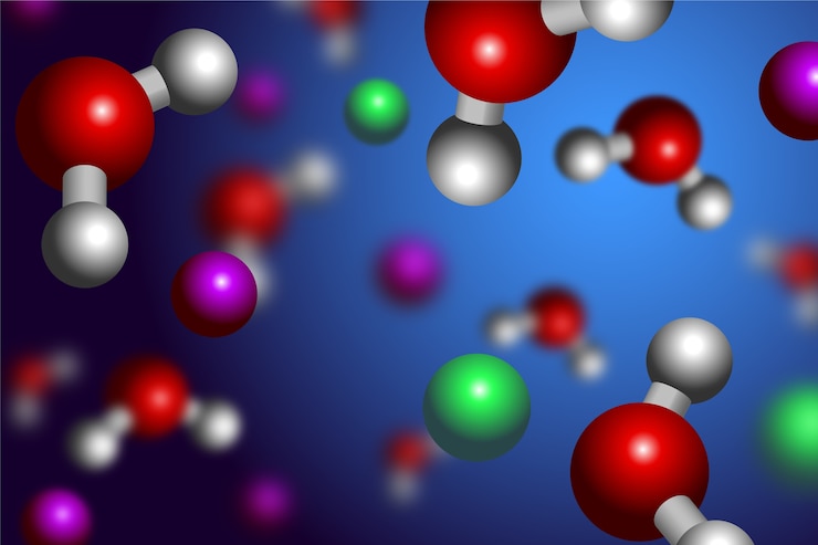 Free Vector colorful realistic science background with molecules