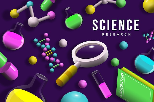 Free vector colorful realistic science background
