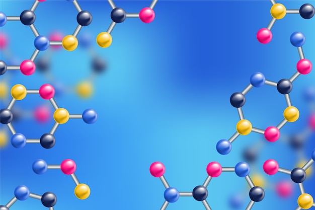 Vettore gratuito sfondo colorato scienza realistica