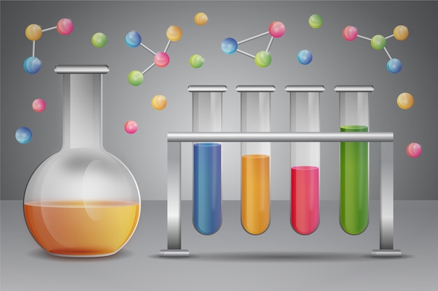 Free vector colorful realistic science background