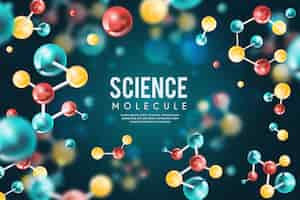 Free vector colorful realistic science background