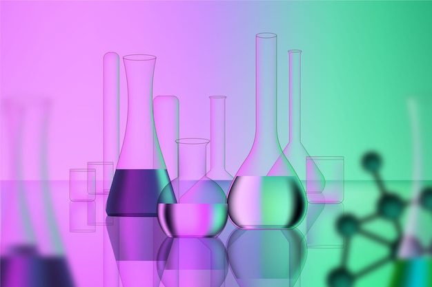 Free vector colorful realistic science background