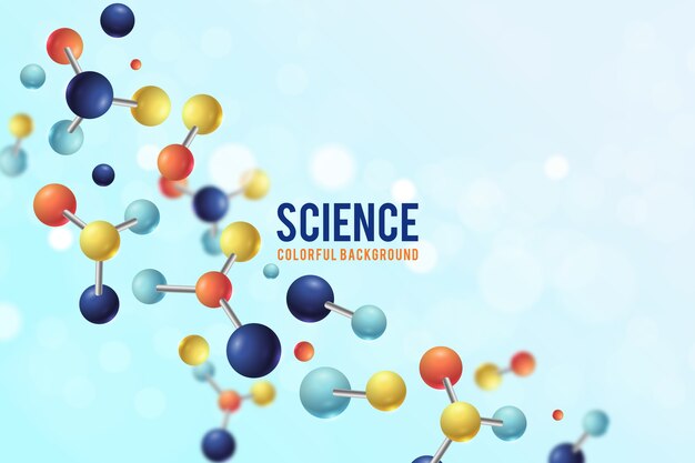 Colorful realistic science wallpaper