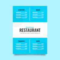 Free vector colorful restaurant menu template