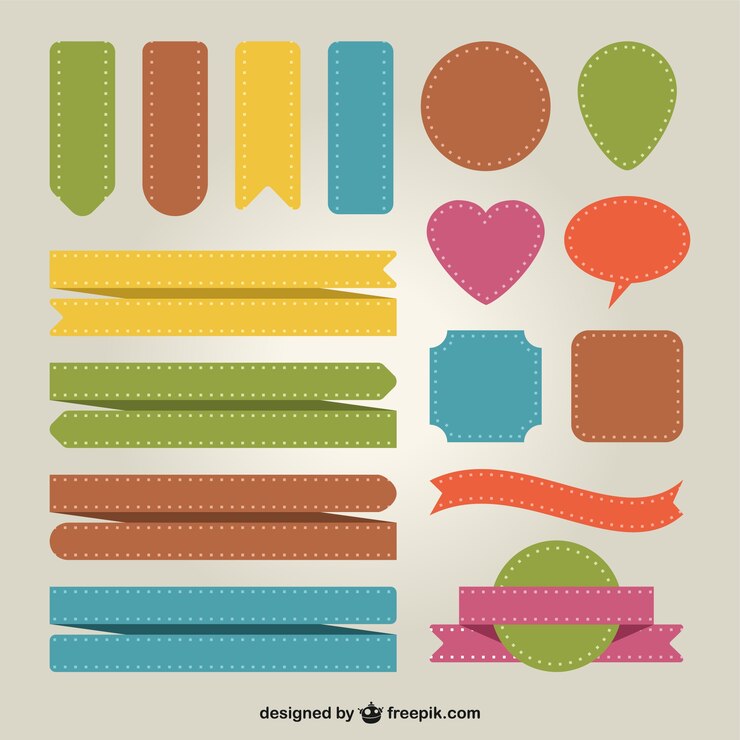 Free Vector colorful ribbons collection