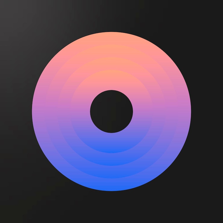 Free Vector colorful ring gradient element