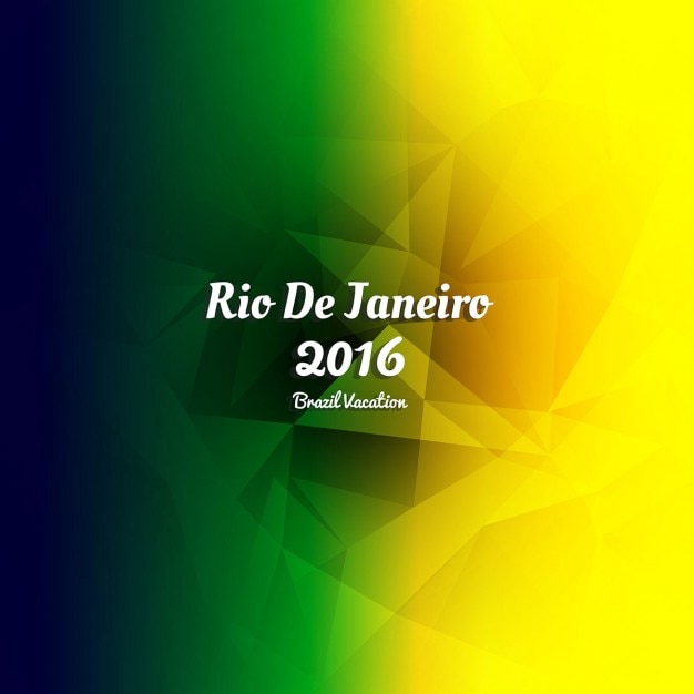 Free vector colorful rio de janeiro 2016 polygonal background