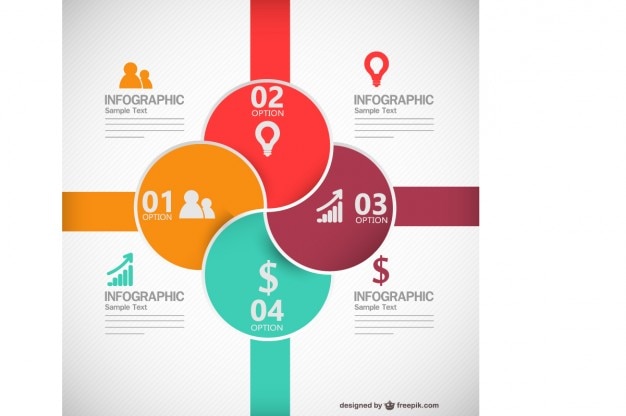 Colorful round business infographic