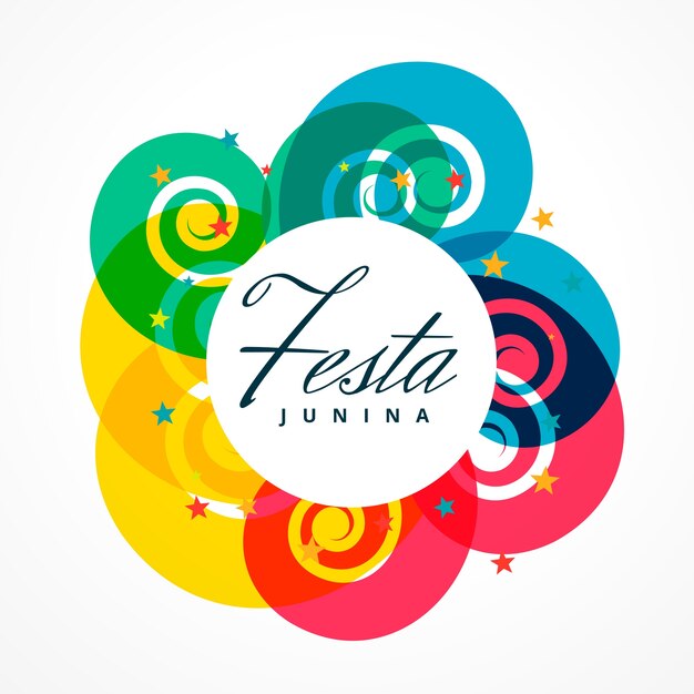 다채로운 둥근 축제 junina 디자인