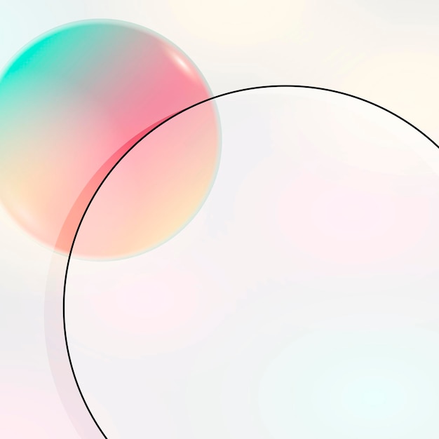 Colorful round geometric frame