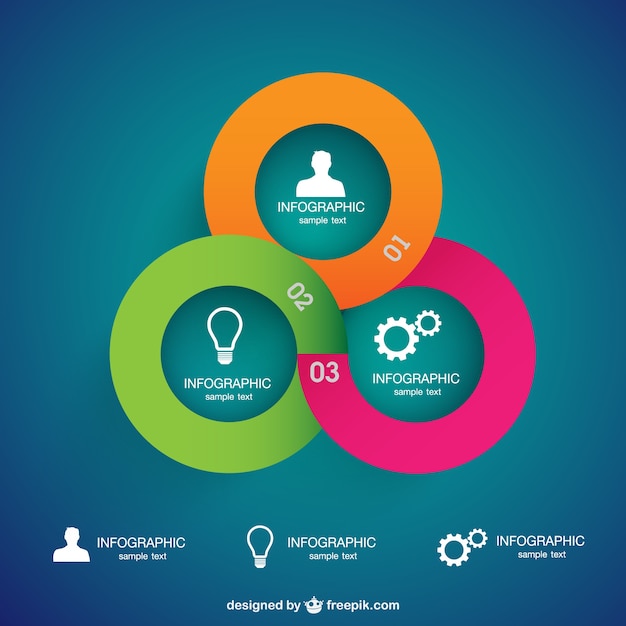 Colorful round infographic