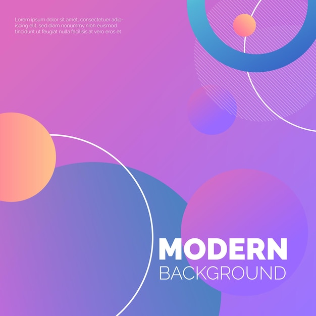 Colorful round modern background
