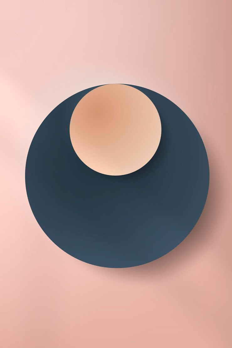 Free Vector colorful round paper cut with drop shadow on pale pink background