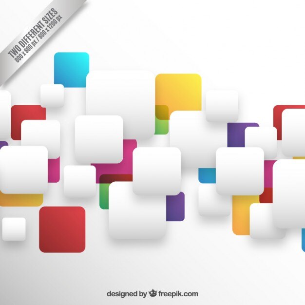 Free Vector colorful rounded squares composition