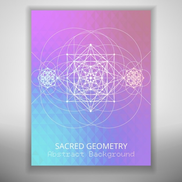 Modello di brochure astratto con il disegno geometria sacra