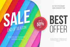 Free vector colorful sale banner template