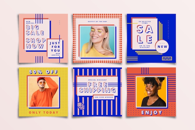 Colorful sale instagram post collection