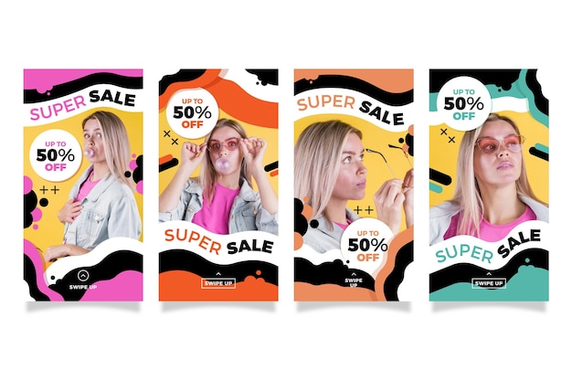 Colorful sale instagram stories