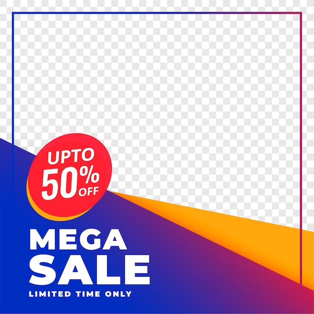 Colorful sale   with image space