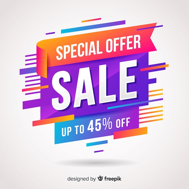 Colorful sales background geometric  style