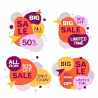 Free vector colorful sales banners collection
